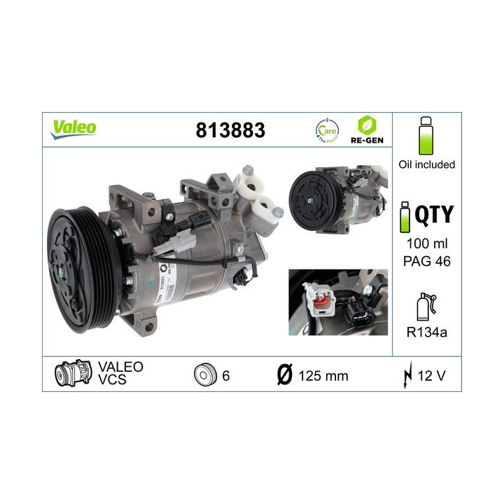 Kompresorius, oro kondicionierius VALEO 813883
