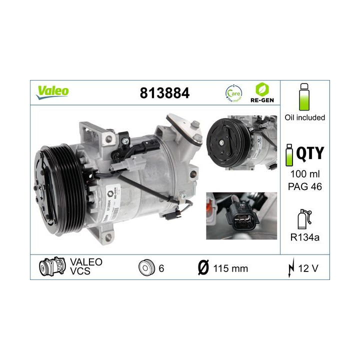 Kompresorius, oro kondicionierius VALEO 813884
