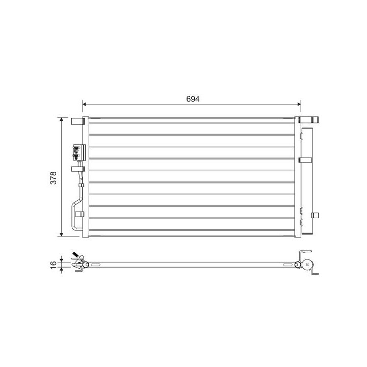 Kondensatorius, oro kondicionierius VALEO 822614