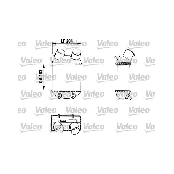 Tarpinis suslėgto oro aušintuvas, kompresorius VALEO 816755
