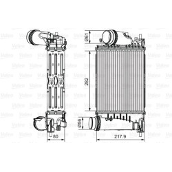 Tarpinis suslėgto oro aušintuvas, kompresorius VALEO 817175