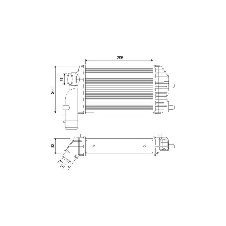 Tarpinis suslėgto oro aušintuvas, kompresorius VALEO 817632
