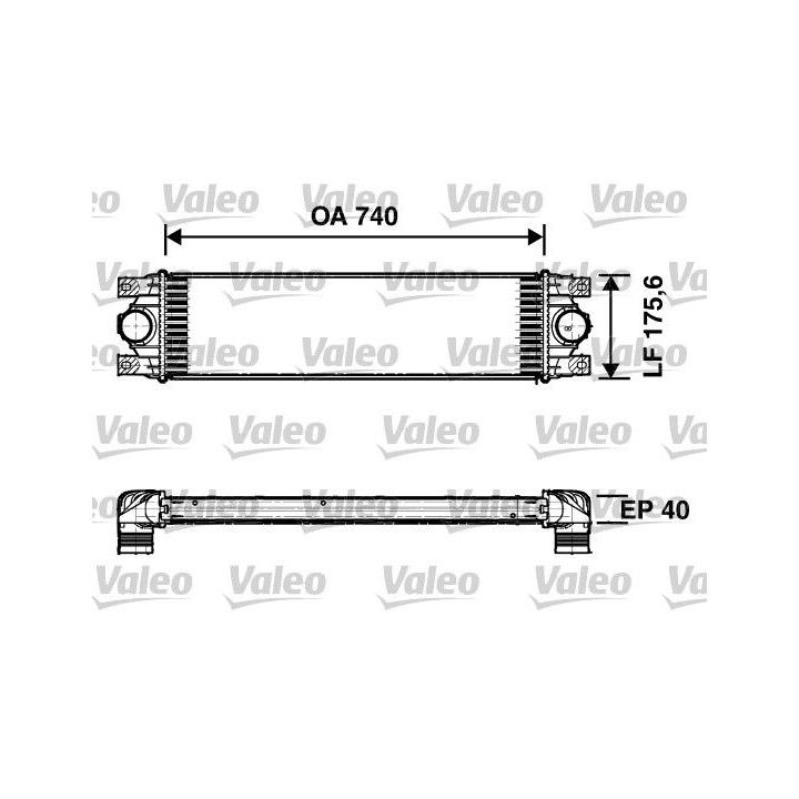 Tarpinis suslėgto oro aušintuvas, kompresorius VALEO 817637