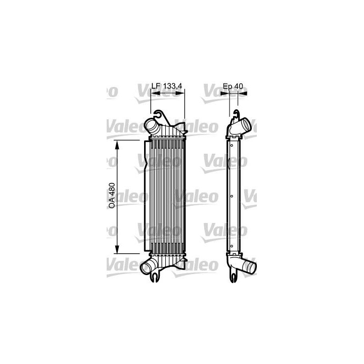 Tarpinis suslėgto oro aušintuvas, kompresorius VALEO 817654