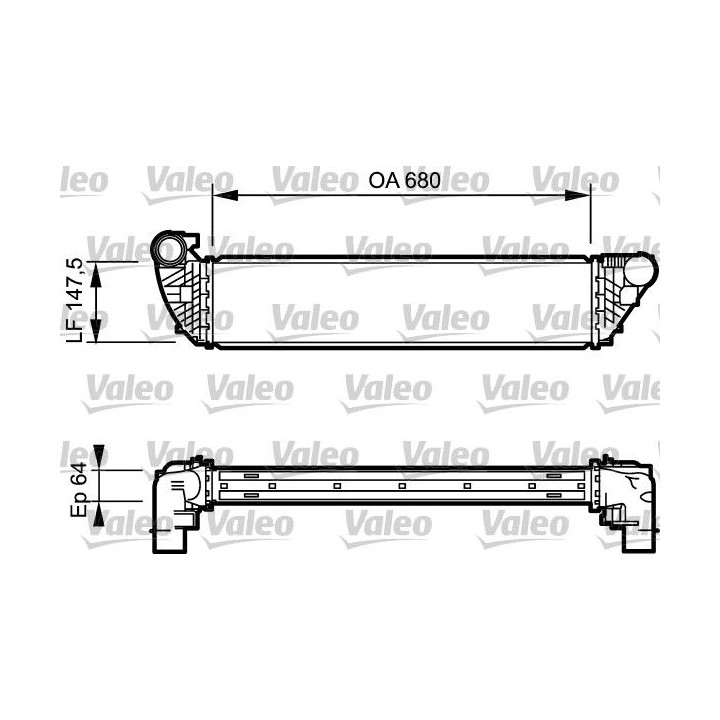 Tarpinis suslėgto oro aušintuvas, kompresorius VALEO 817828