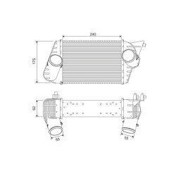 Tarpinis suslėgto oro aušintuvas, kompresorius VALEO 817879