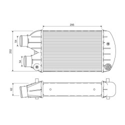 Tarpinis suslėgto oro aušintuvas, kompresorius VALEO 817881