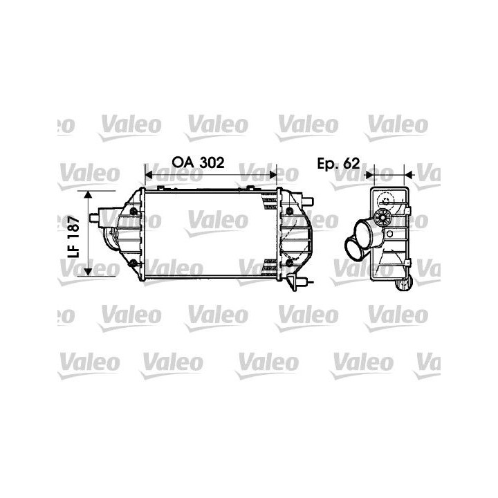Tarpinis suslėgto oro aušintuvas, kompresorius VALEO 817900