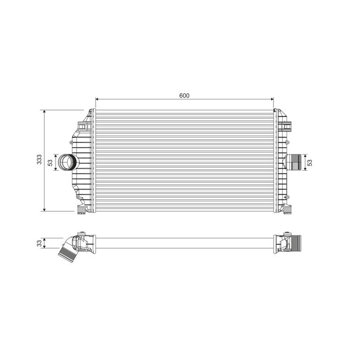 Tarpinis suslėgto oro aušintuvas, kompresorius VALEO 817924