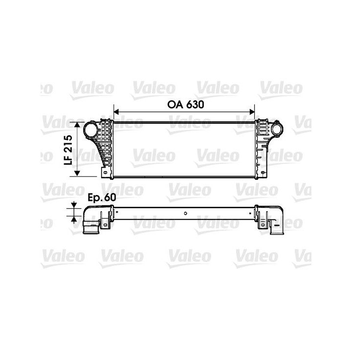 Tarpinis suslėgto oro aušintuvas, kompresorius VALEO 817941