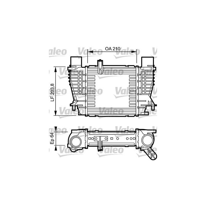 Tarpinis suslėgto oro aušintuvas, kompresorius VALEO 817999