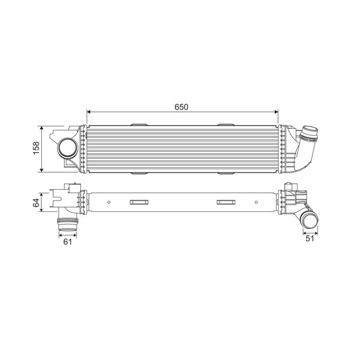 Tarpinis suslėgto oro aušintuvas, kompresorius VALEO 818299