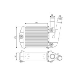 Tarpinis suslėgto oro aušintuvas, kompresorius VALEO 818310