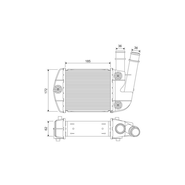 Tarpinis suslėgto oro aušintuvas, kompresorius VALEO 818310