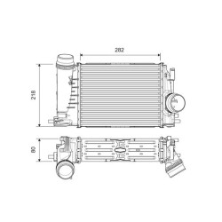 Tarpinis suslėgto oro aušintuvas, kompresorius VALEO 818316