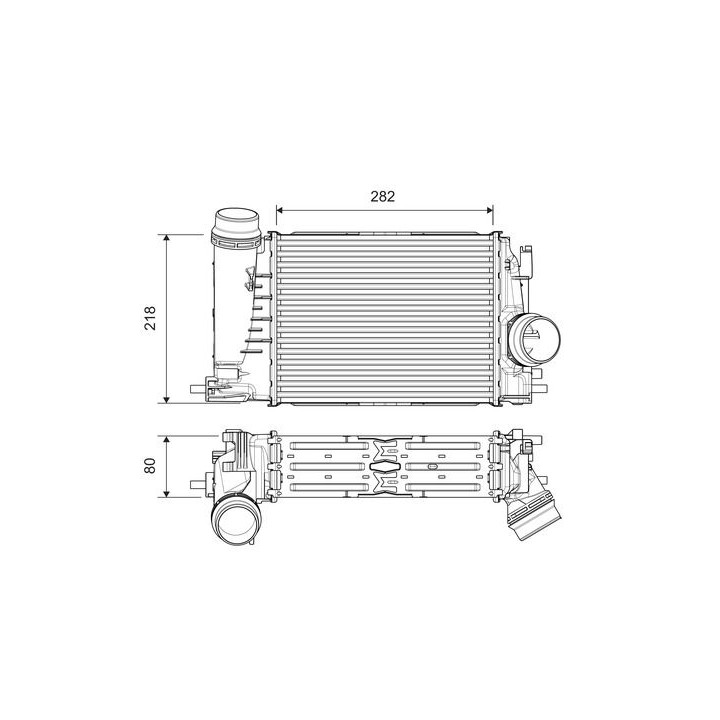 Tarpinis suslėgto oro aušintuvas, kompresorius VALEO 818316