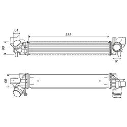 Tarpinis suslėgto oro aušintuvas, kompresorius VALEO 818318