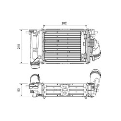 Tarpinis suslėgto oro aušintuvas, kompresorius VALEO 818319