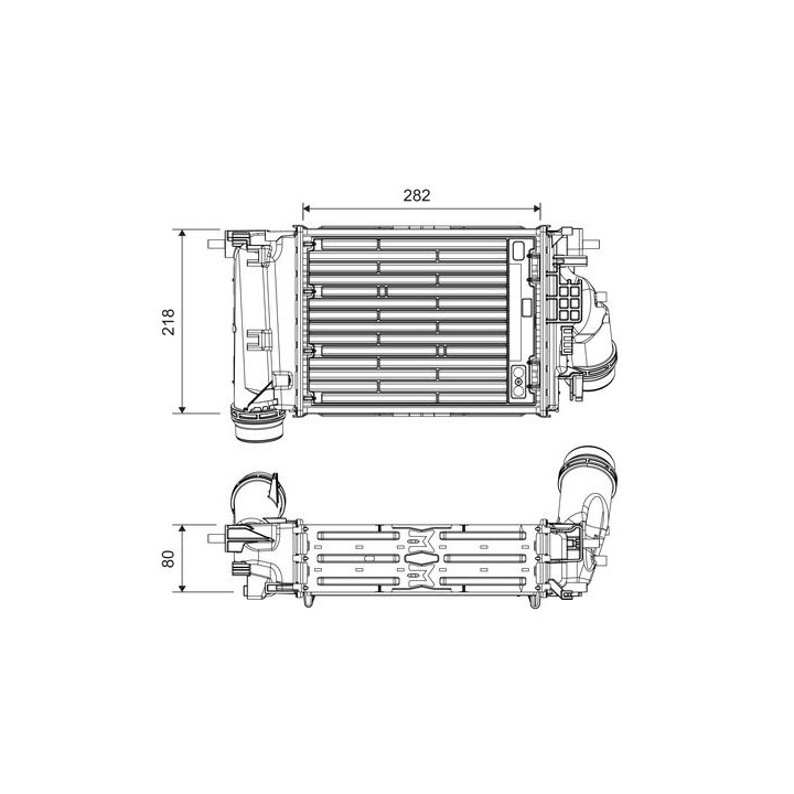 Tarpinis suslėgto oro aušintuvas, kompresorius VALEO 818319