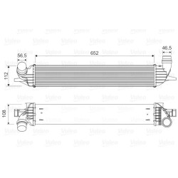 Tarpinis suslėgto oro aušintuvas, kompresorius VALEO 818330