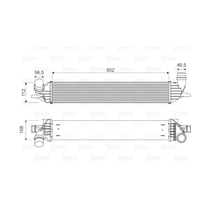 Tarpinis suslėgto oro aušintuvas, kompresorius VALEO 818330