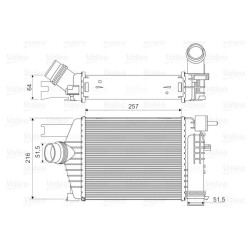 Tarpinis suslėgto oro aušintuvas, kompresorius VALEO 818343