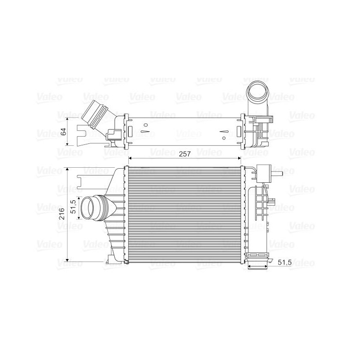 Tarpinis suslėgto oro aušintuvas, kompresorius VALEO 818343