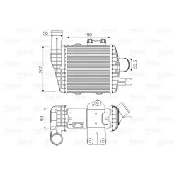 Tarpinis suslėgto oro aušintuvas, kompresorius VALEO 818349