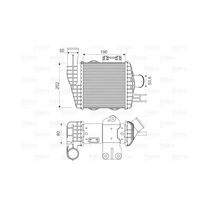 Tarpinis suslėgto oro aušintuvas, kompresorius VALEO 818349