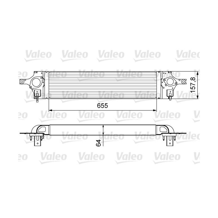 Tarpinis suslėgto oro aušintuvas, kompresorius VALEO 818358