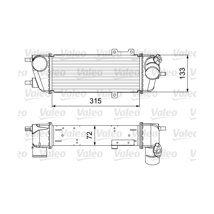 Tarpinis suslėgto oro aušintuvas, kompresorius VALEO 818361