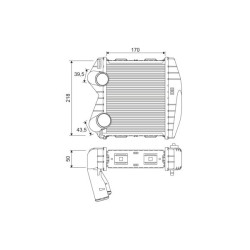 Tarpinis suslėgto oro aušintuvas, kompresorius VALEO 818366
