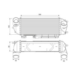Tarpinis suslėgto oro aušintuvas, kompresorius VALEO 818368