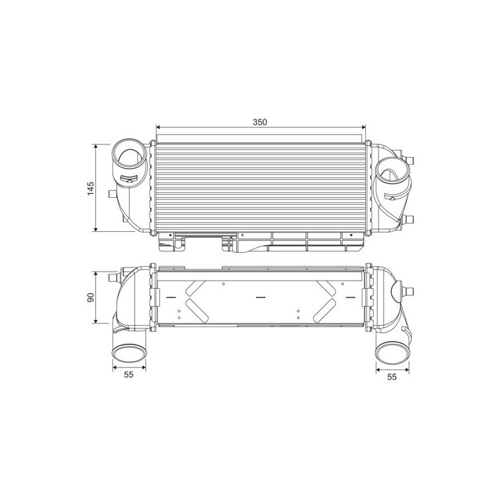 Tarpinis suslėgto oro aušintuvas, kompresorius VALEO 818368