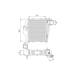 Tarpinis suslėgto oro aušintuvas, kompresorius VALEO 818378