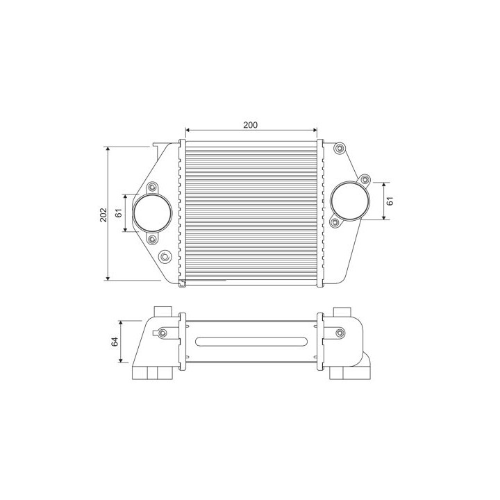 Tarpinis suslėgto oro aušintuvas, kompresorius VALEO 818380