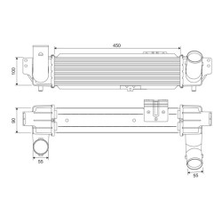Tarpinis suslėgto oro aušintuvas, kompresorius VALEO 818382