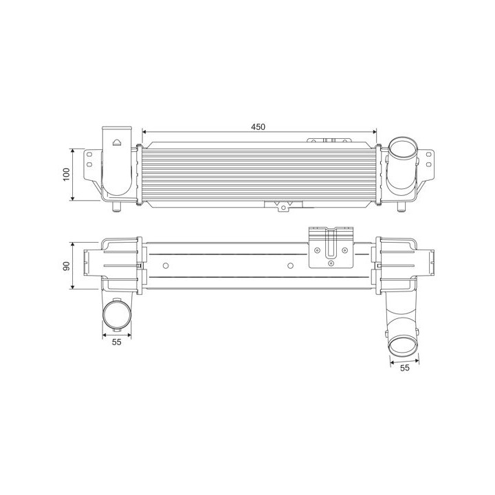 Tarpinis suslėgto oro aušintuvas, kompresorius VALEO 818382