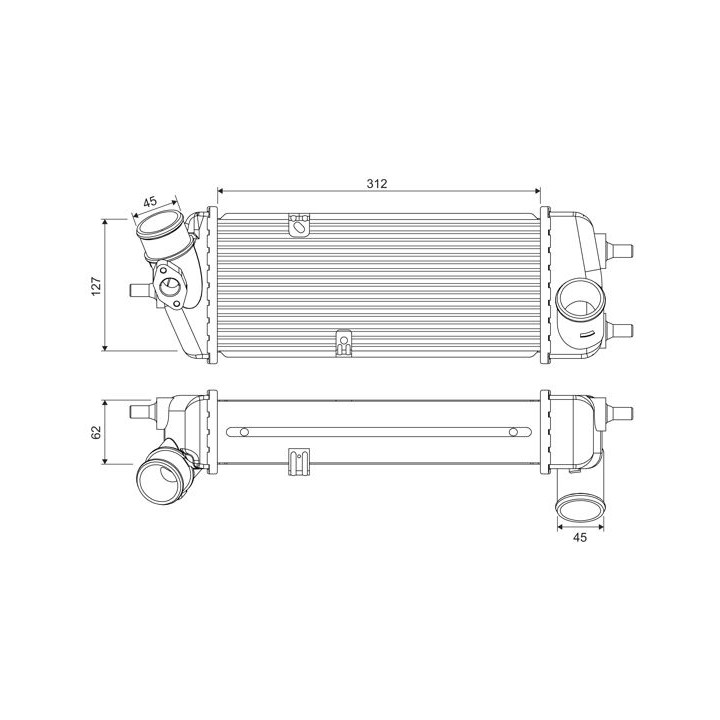 Tarpinis suslėgto oro aušintuvas, kompresorius VALEO 818383