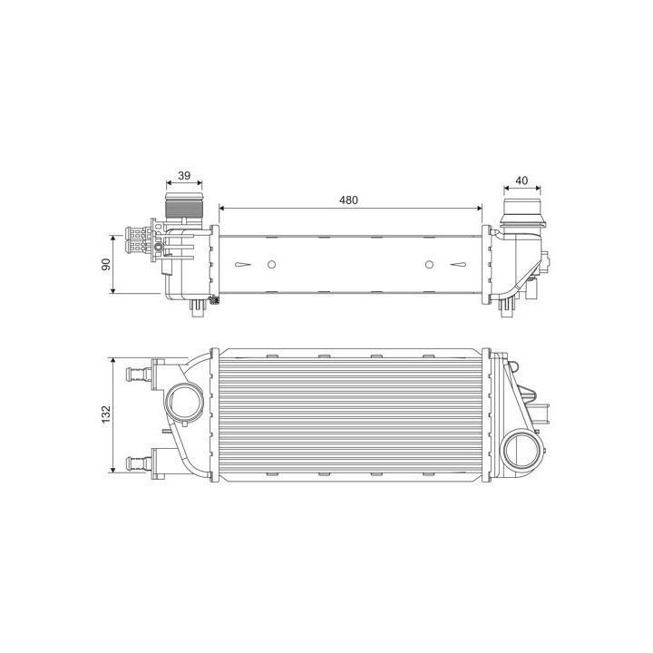Tarpinis suslėgto oro aušintuvas, kompresorius VALEO 818388