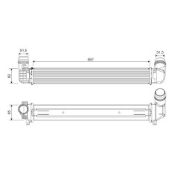 Tarpinis suslėgto oro aušintuvas, kompresorius VALEO 818389