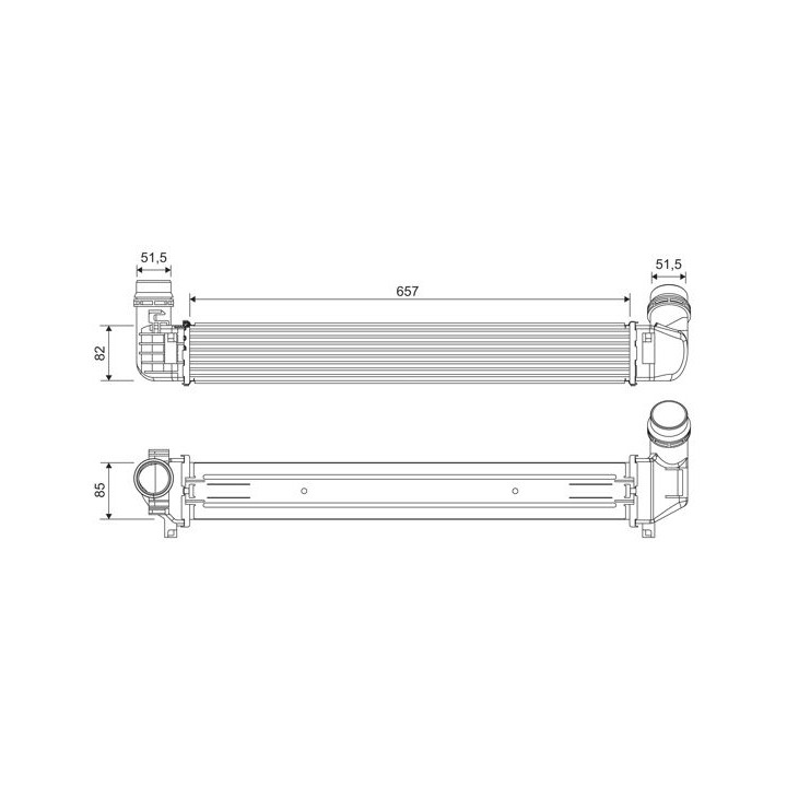 Tarpinis suslėgto oro aušintuvas, kompresorius VALEO 818389