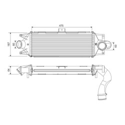 Tarpinis suslėgto oro aušintuvas, kompresorius VALEO 818390