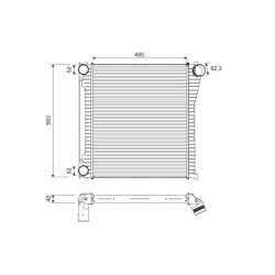 Tarpinis suslėgto oro aušintuvas, kompresorius VALEO 818397