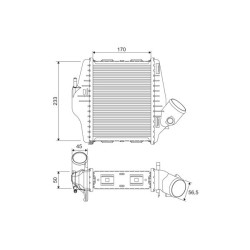 Tarpinis suslėgto oro aušintuvas, kompresorius VALEO 818543