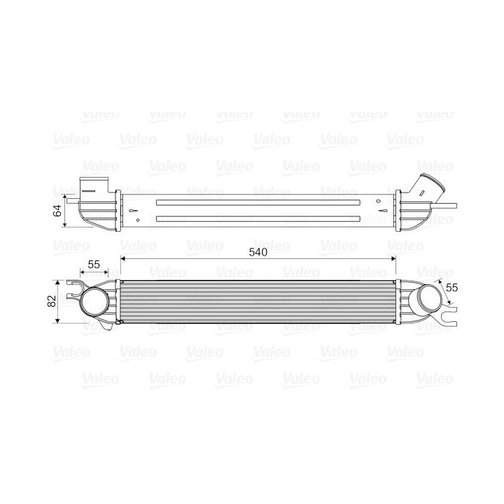 Tarpinis suslėgto oro aušintuvas, kompresorius VALEO 818580