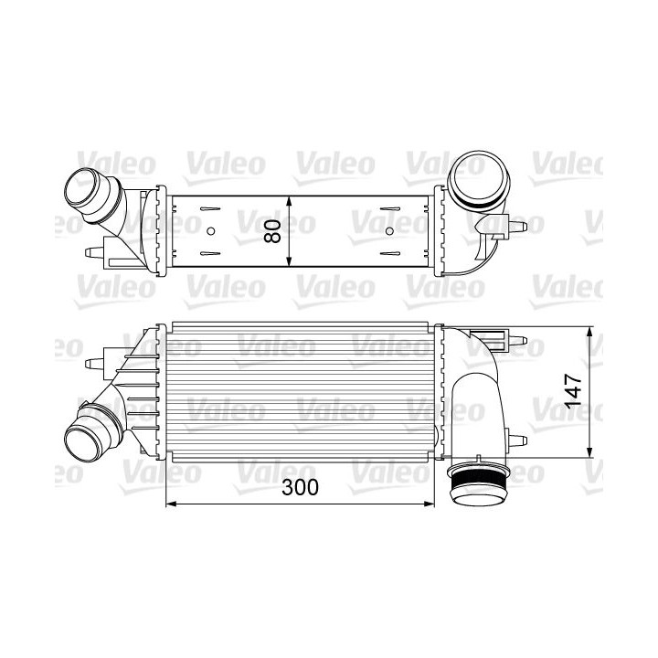 Tarpinis suslėgto oro aušintuvas, kompresorius VALEO 818583