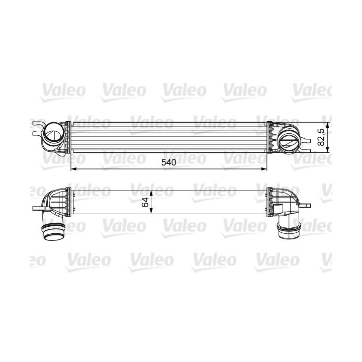 Tarpinis suslėgto oro aušintuvas, kompresorius VALEO 818605