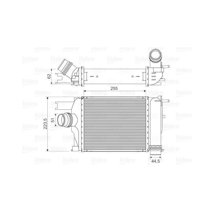 Tarpinis suslėgto oro aušintuvas, kompresorius VALEO 818609