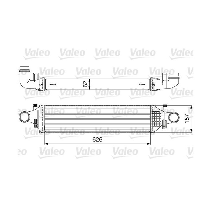 Tarpinis suslėgto oro aušintuvas, kompresorius VALEO 818624